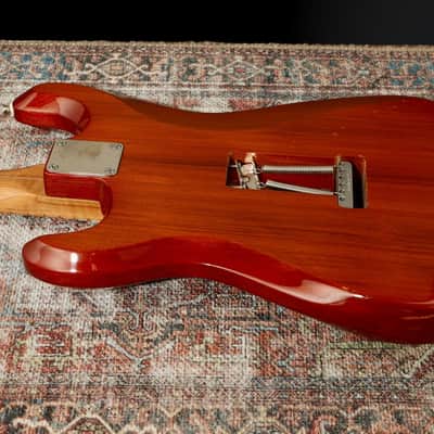 Ronin Morningstar 2019 - Honey Burst w/ highly figured “Flame Maple” neck + Raw Aluminum FB Mini’s image 12