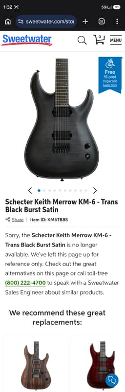 Schecter Keith Merrow Signature KM-6 Mk-III Artist 2019 - Present - Trans Black Burst image 1