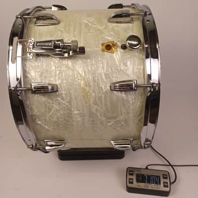 Ludwig 10x14"1969 White Marine Pearl Marching Snare Drum Keystone 3Ply Maple WMP image 20