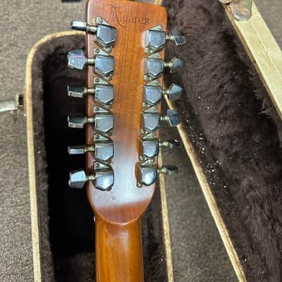 Used Vintage Alvarez 5021 Natural 12 String Acoustic Guitar w/ Hard Case MIJ JAPAN image 8