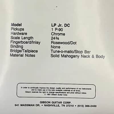 1988 Gibson Les Paul Double Cut Junior w/Hard Case (Huge Resonance) image 16