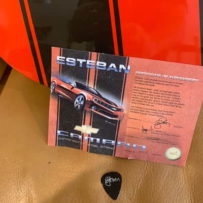 Esteban guitar Acoustic - RED / BLACK image 5