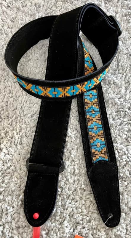 Henry Heller 2" Wide Adjustable Peruvian Guitar Strap, Made in Peru #HP-2BLK-03 image 1