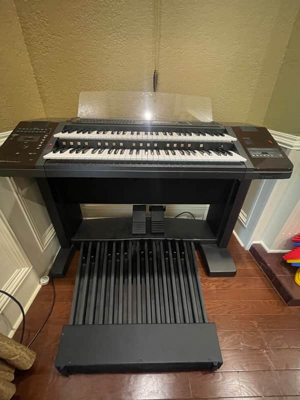 Yamaha Electone ELX-1 1994 Mahogany and Black | Reverb