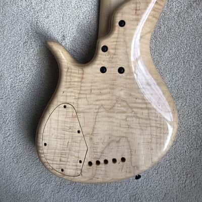 Fbass F-Bass Alain Caron AC5 Custom, 34" Scale, Flamed Redwood top! 2013 image 5