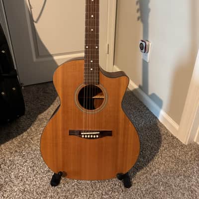 Eastman AC122CE Sapele/Sitka Spruce Grand Auditorium Cutaway with Electronics 2010s - Natural image 1