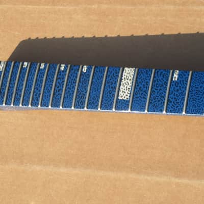 Vintage 80s Roscoe Blue Leopard Guitar Neck Rare image 3
