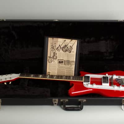 Airline Model 7244 Solid Body Electric Guitar (1964), ser. #G36719, black hard shell case. imagen 10