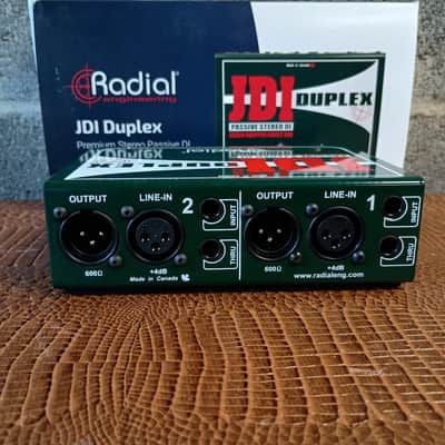 Radial JDI Duplex Jensen-equipped 2-channel Passive Instrument Direct Box - Green image 4