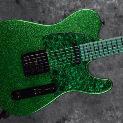 Video! Telecaster HH Metallic Green Sparkle Flake 4-Way Coil Split image 7