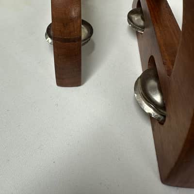 Hand Jingles-Crescent Shape, Pair, Rosewood & Chrome, 6.5" - NEW image 3