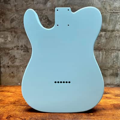 Warmtone Custom Guitars Swamp Ash Tele Guitar Body "Sonic Blue" 4lbs image 2