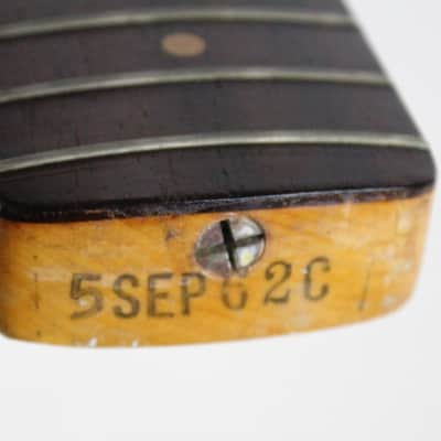 1962 Vintage Fender Precision Bass PBass Rosewood Fretboard NECK PBass USA 1960s Pre-CBS image 8