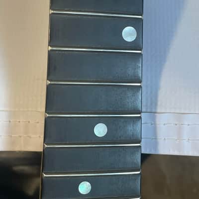 2021 Indonesian Kramer Nightswan Reverse Guitar Neck 24 Fret Floyd Ready Ebony Board Aztec Marble image 15