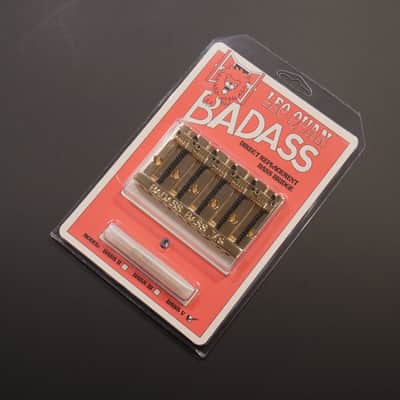Leo Quan Badass V 5-String Bass Bridge - Gold image 2