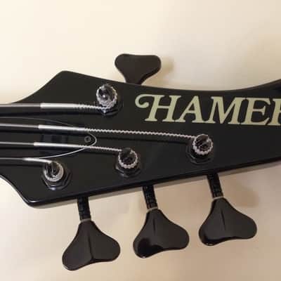 Hamer USA Impact Bass guitar and case image 2