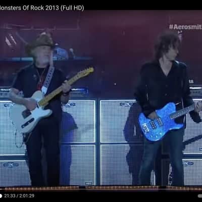 Tom Hamilton's Aerosmith, Custom G&L ASAT Blue Glitter Bass, 2010s PLUS Personalized NHL Hockey Jersey. AUTHENTICATED! (TH2 #4) image 11