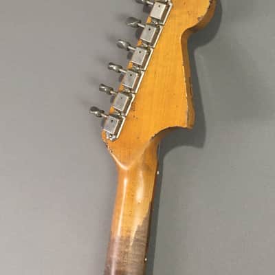 LEFTY! Boutique Musikraft Jaguar Custom Lake Placid Blue Nitro Relic Guitar JG65 24” Short Scale Hardtail Jaguar HSC image 7