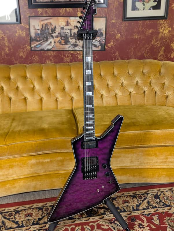 Schecter E-1 FR S Sustainiac 2024 - Trans Purple Burst image 1