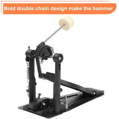 Cxxss Wool Felt Hammer Double Drum Pedal Professional Double Bass Drum Pedal Black image 6