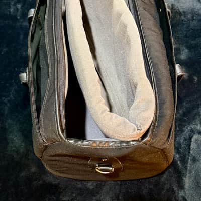 VINTAGE REUNION BLUES DOUBLE/TRIPLE TRUMPET/FLUGEL GIG BAG—BLACK—CANVAS/LEATHER image 3