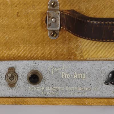 1950 Fender Pro Amp Vintage Tweed Amplifier TV Front image 7