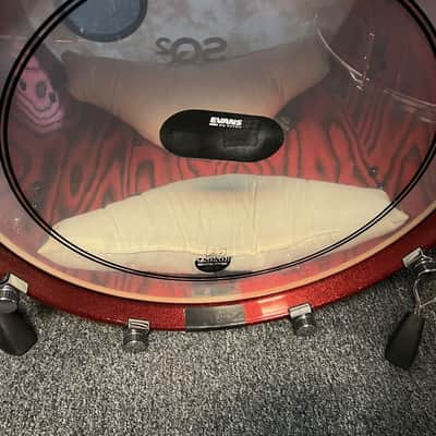 Sonor SQ2 Medium Maple 3 pc 2020+ - Red Sparkle Lacquer, Fiery Red Interior image 4