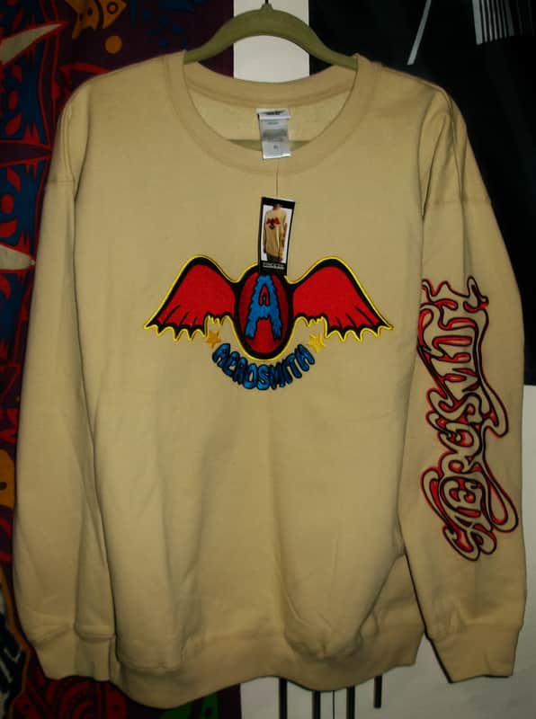 aerosmith summer 1975 sweet emotion boston ma unisex 2xl official sweatshirt - steve tyler joe perry hard rock gems pump image 1