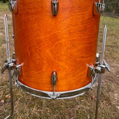 Yamaha Custom Absolute Bop Jazz Drum Set 10x7, 12x8 toms , 14x14 floor, 18x14 Vintage Natural Maple bass, Birch toms Gold badge MIJ image 21