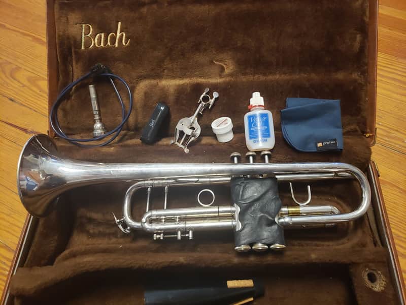 Cheap Bach Stradivarius 180S37 Silver Trumpet--Chem Cleaned, Serviced, Extras! image 1