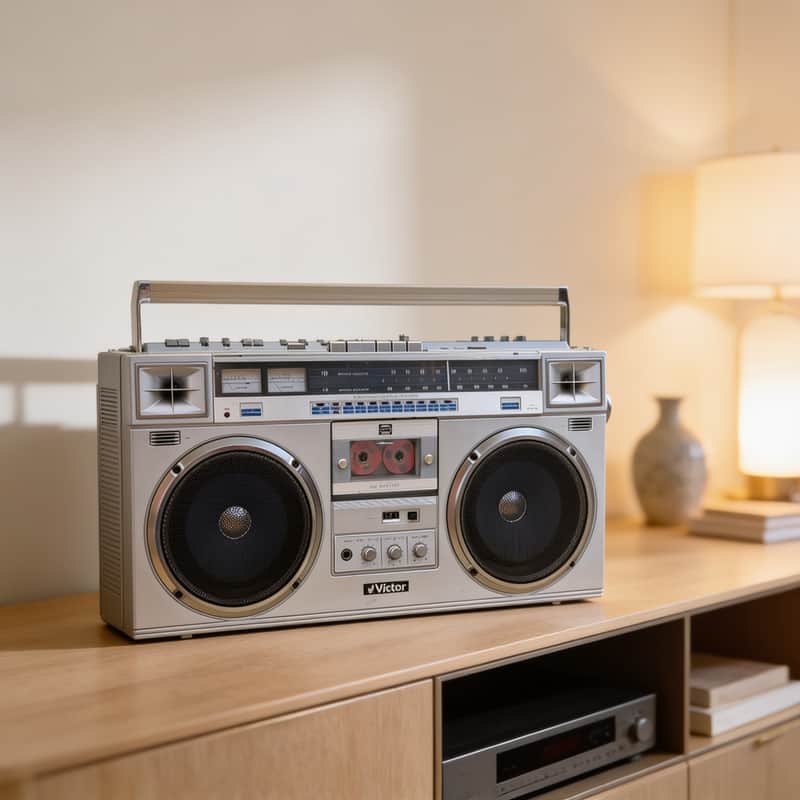 Victor/ JVC RC-M70 Rare Vintage Boombox Working Stereo Cassette Recorder Warranty image 1