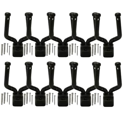 ChromaCast Slim Line Guitar Wall Hanger Stand for Guitar, Bass, Ukulele, Violin, Cello, Mandolin, Banjo, Saxophone, & Trumpet, 10 Pack image 1