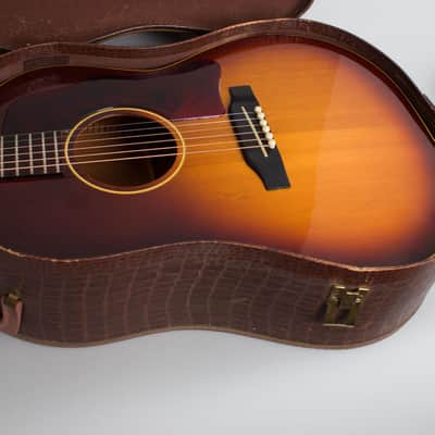Gibson LG-1 Flat Top Acoustic Guitar (1965), ser. #253956, original brown alligator chipboard case. image 12