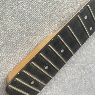 Black Maple Wood 4 String Jazz Bass Style Neck, Rosewood Fingerboard image 7