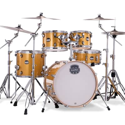 Mapex Mars Sunflower Sparkle Fusion Drums Shell Pack Birch 20x16_10x7_12x8_14x14_14x6.5  | NEW Authorized Dealer image 1