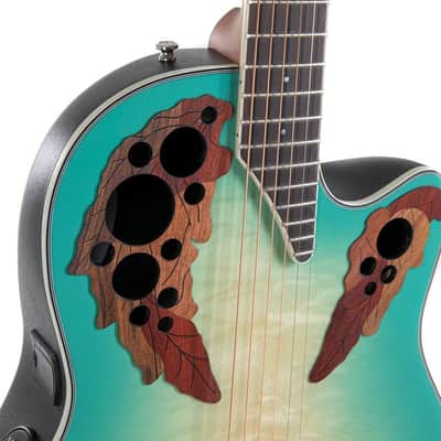 Ovation E – akustická kytara Celebrity Elite Plus Mid Cutaway Mintburst image 6
