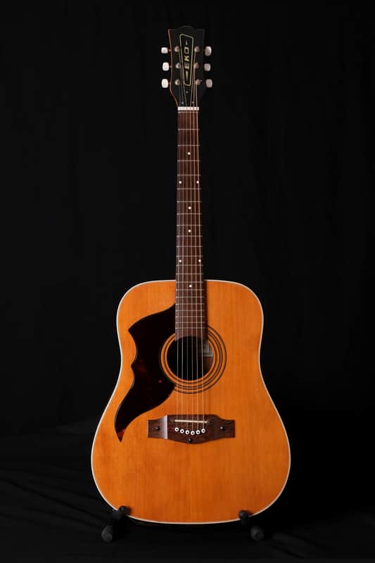 Vintage Left handed EKO Ranger 6 acoustic guitar with original case image 1