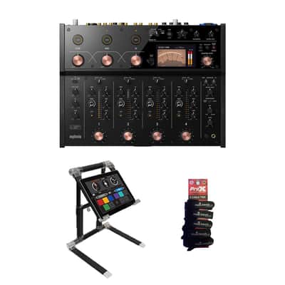AlphaTheta Euphonia professional 4 channel mixer + laptop stand & ties image 1