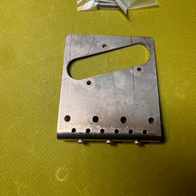 Rockrabbit Telecaster Control Plate - Titanium w/ Brass Saddles image 3