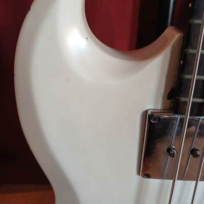 1963 Gibson EB-3 Bass – COA by No.Tom, Denmark Street – Vintage SG-Style Short Scale refinished White image 8