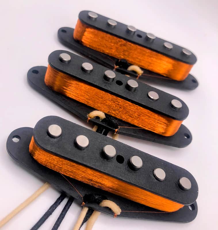 Hand Wound Alnico 3 Stratocaster Pickup Set - Vintage Stagger, Handwound Strat-Tone Hatch image 1