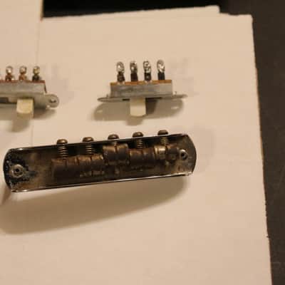 Fender Mustang original 1968 parts two switches and bridge 1968 image 3