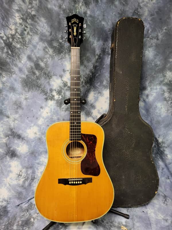 Video Demo Vintage RARE 1967 Guild D-44 NT Spruce Pearwood Dreadnought Acoustic Guitar Pro Setup New String Original Hard Shell Case image 1