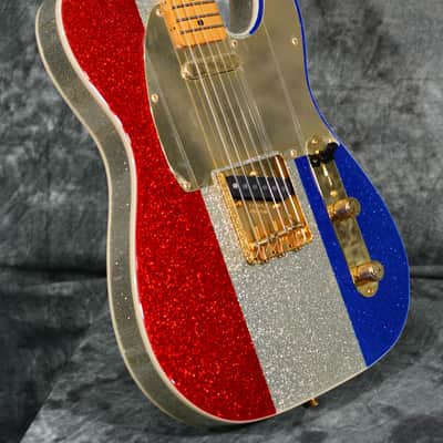 Fender Buck Owens Telecaster Red Silver Blue Sparkle w/ Hardshell Case & FREE Same Day Shipping image 7