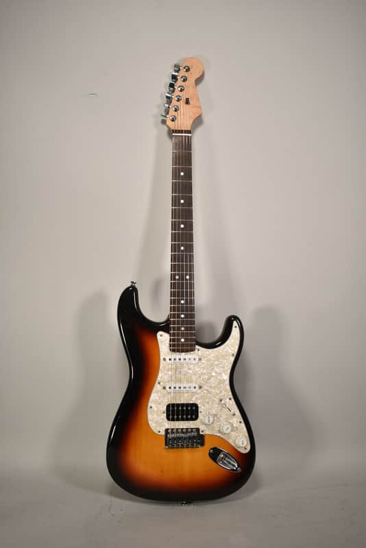 HSS Partscaster Strat Type Sunburst Finish Electric Guitar image 1