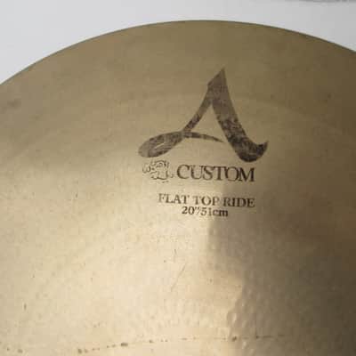 Zildjian A Custom 20" Flat Top Ride Cymbal 2268 Grams Good Condition image 3