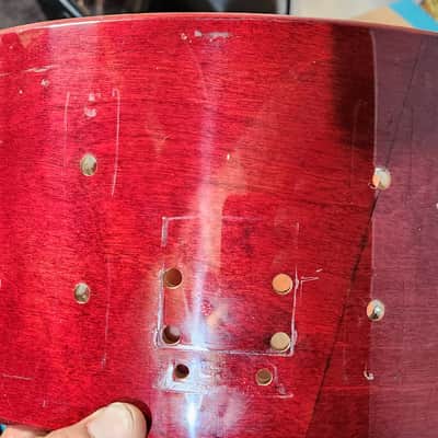 Tama Mastercraft Aw456 Artwood 14x6.5 Birch Snare Shell. Cherry Wine lacquer image 11
