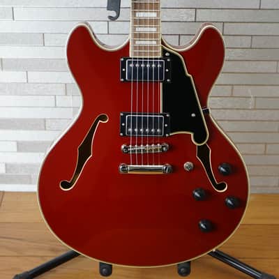 D'Angelico Premier DC Semi-Hollow Double Cutaway - Burnt Red image 1