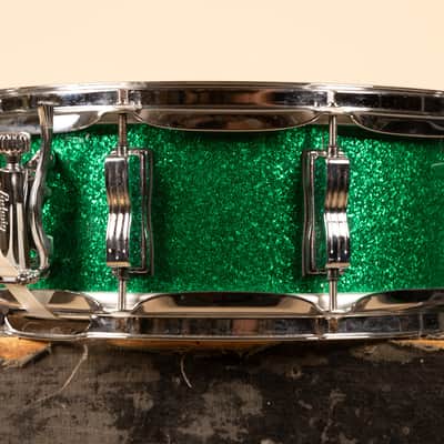 Ludwig Legacy 5x14 Green Sparkle Snare Drum image 5