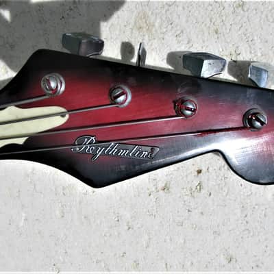 Rhythmline Bass Guitar, 1960's, Japan, Gold Foil Pickup,  Cherryburst image 2